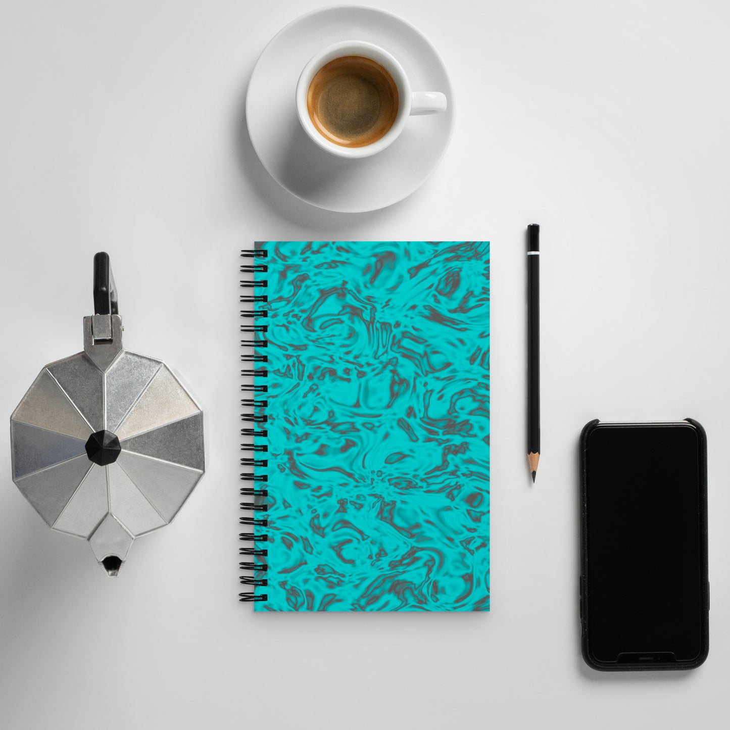 Rorschach Blue Spiral notebook