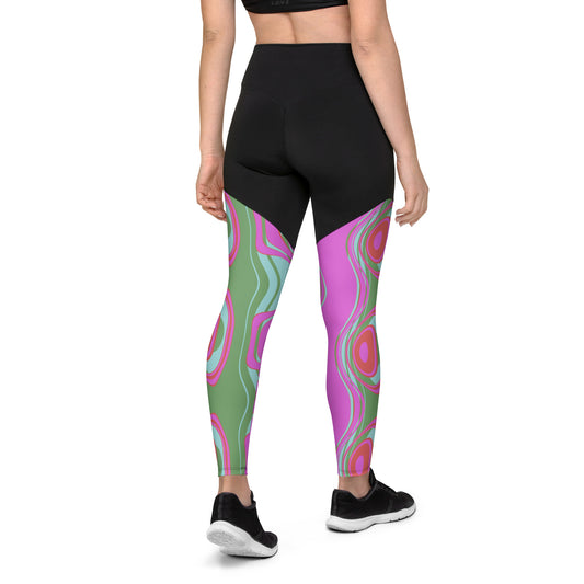 The Far Out Wave Sports Leggings