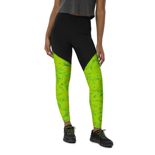 Rorschach Green Sports Leggings