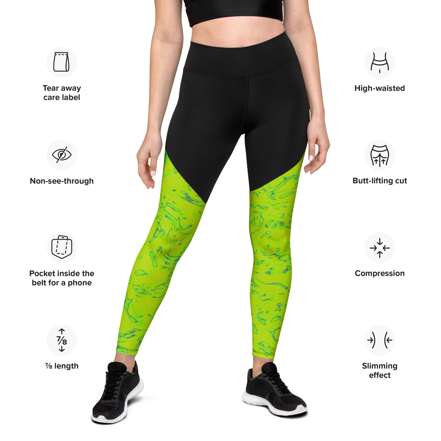 Rorschach Green Sports Leggings