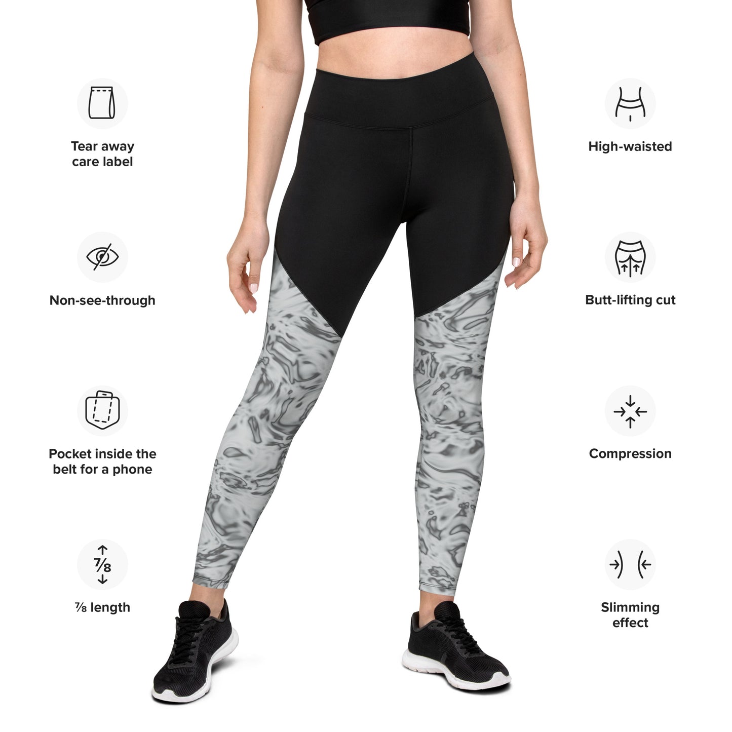 Rorschach White Sports Leggings