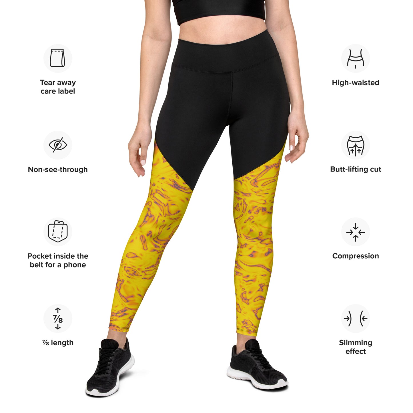 Rorschach Orange Sports Leggings