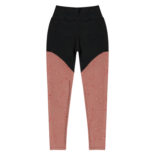 Light Red Tiger Sports Leggings