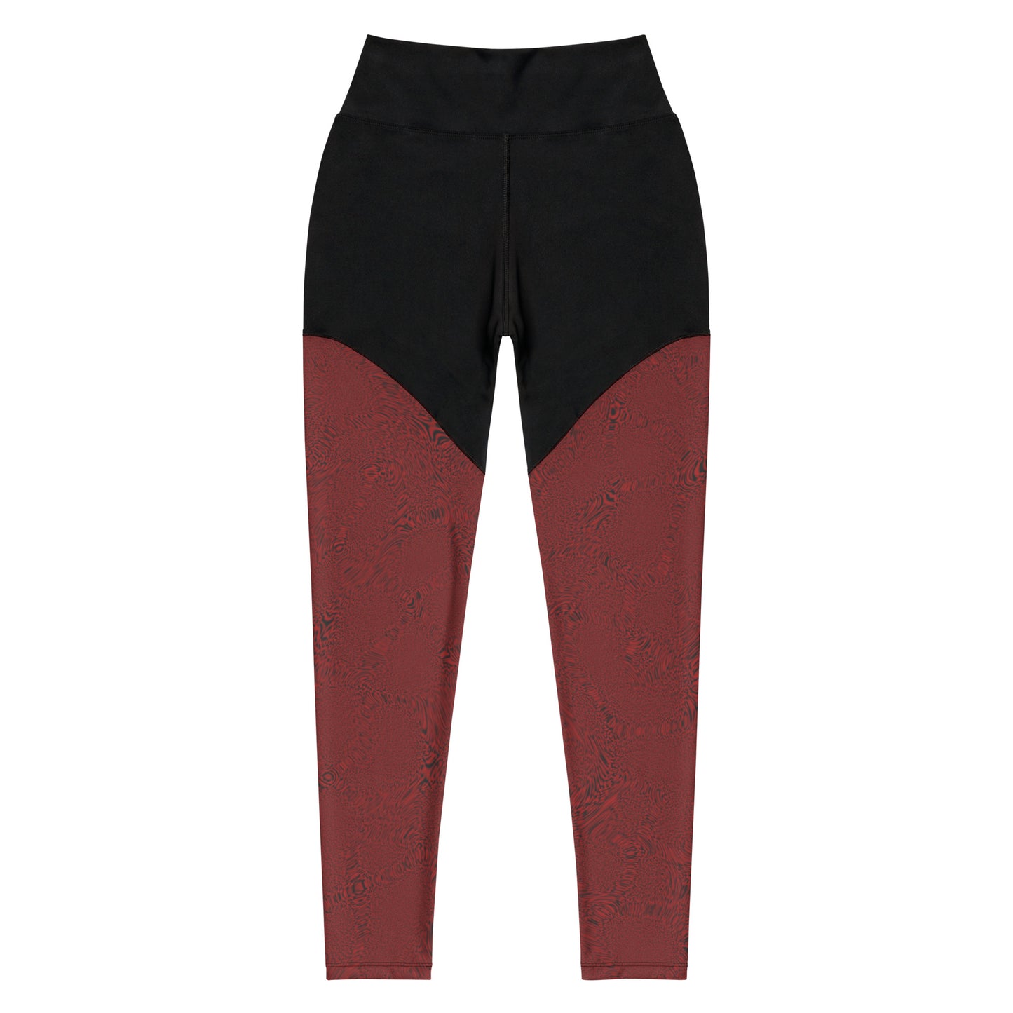 Dark Red Tiger Sports Leggings