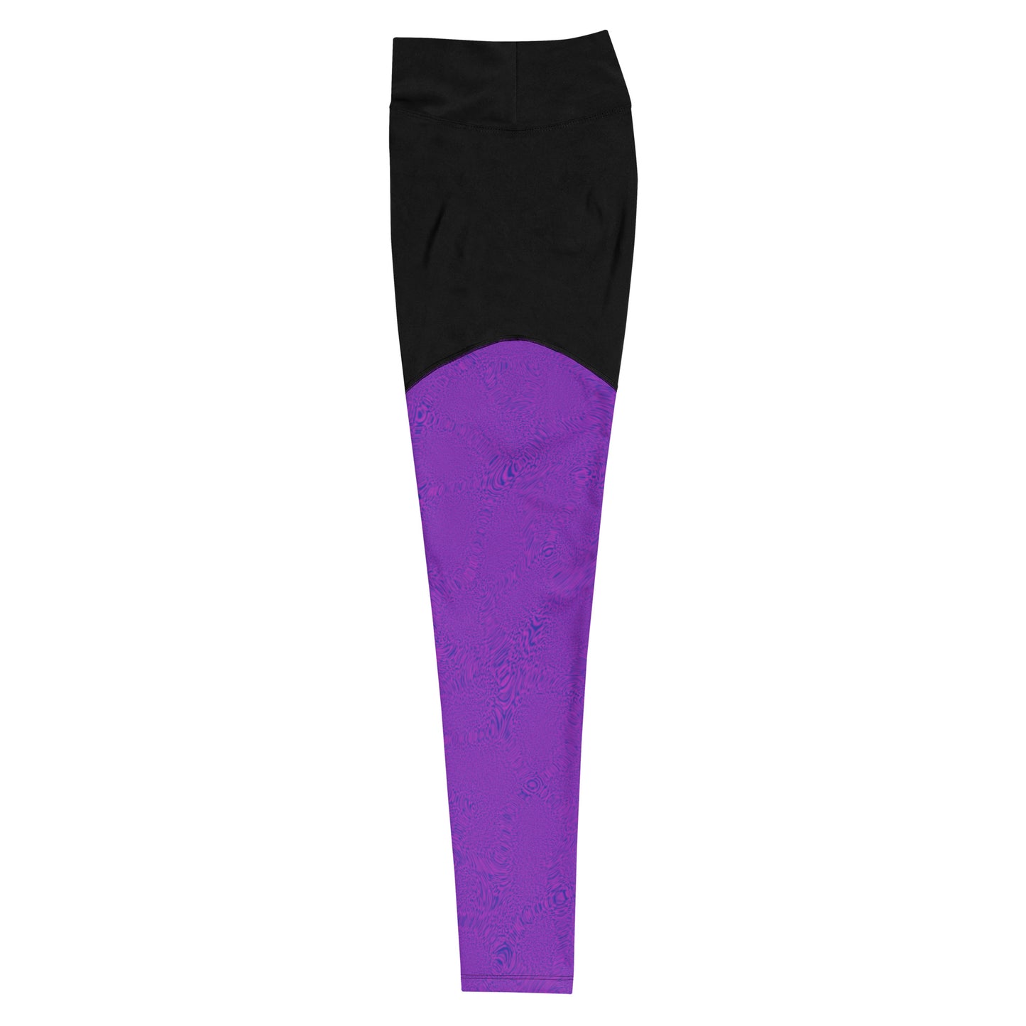 Dark Purple Tiger Sports Leggings