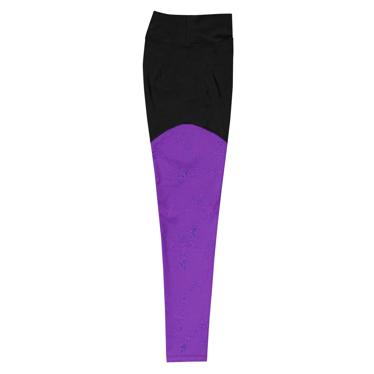 Dark Purple Tiger Sports Leggings