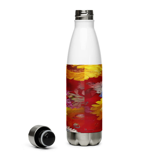 Flower Power Stainless Steel Water Bottle