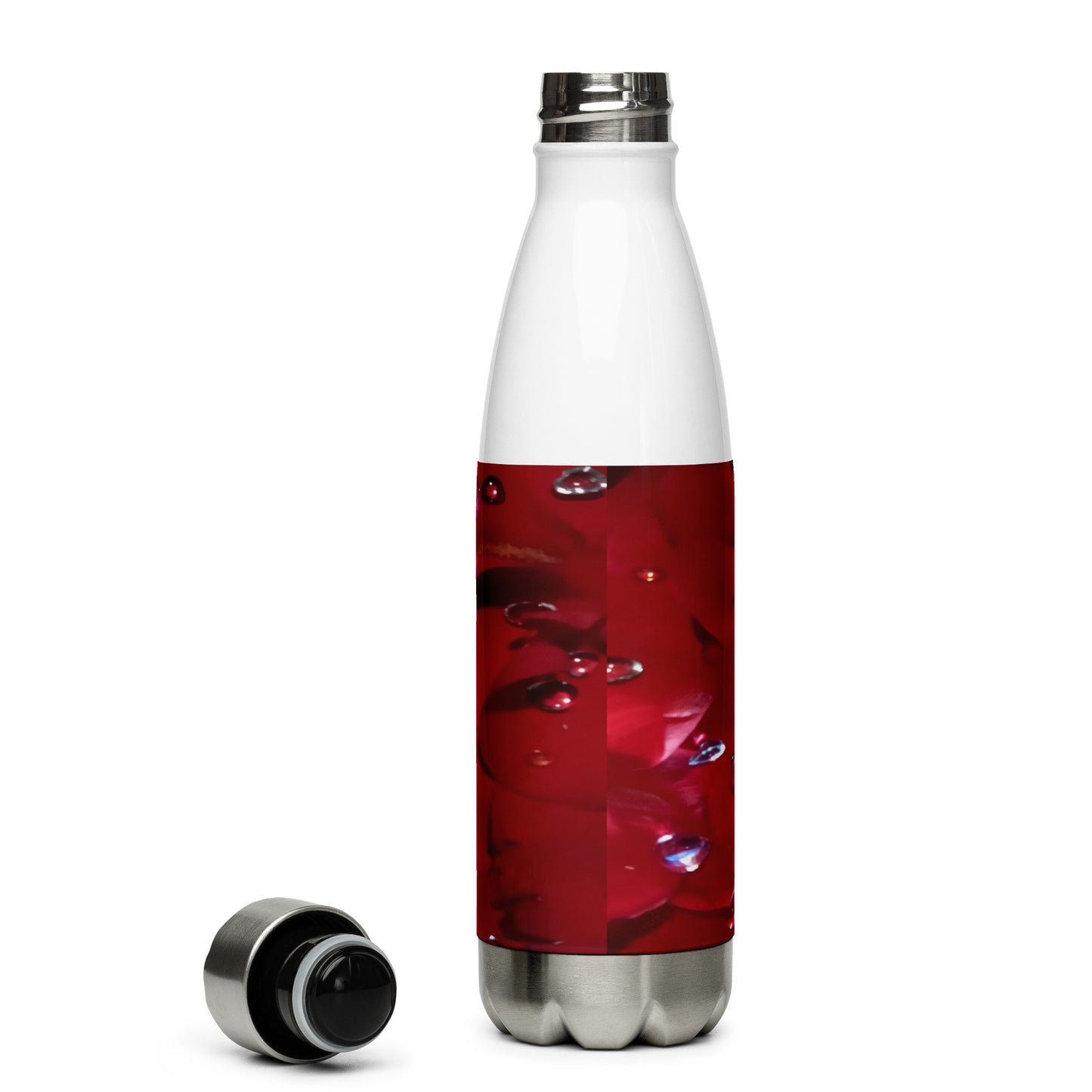 Jeweled Rose Stainless Steel Water Bottle