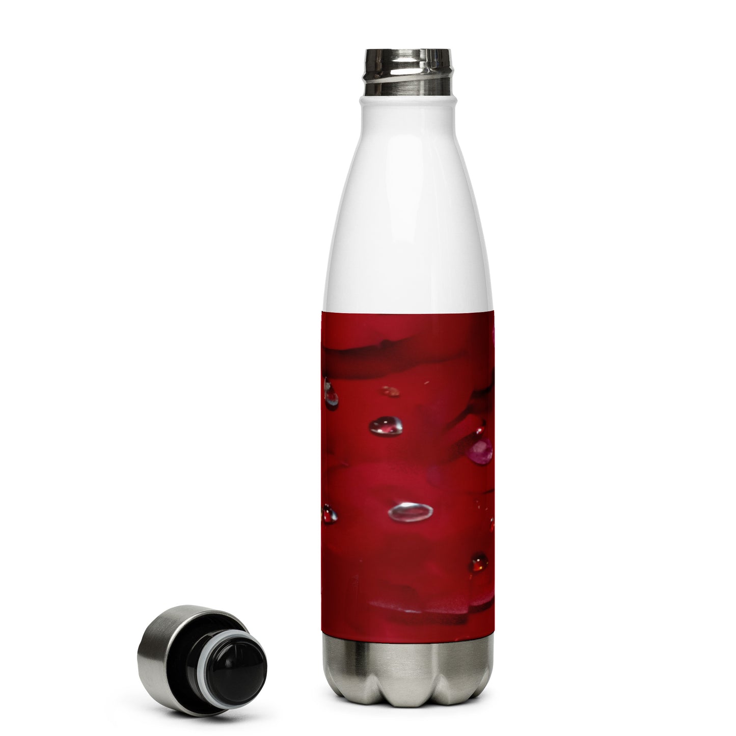 Jeweled Rose Stainless Steel Water Bottle