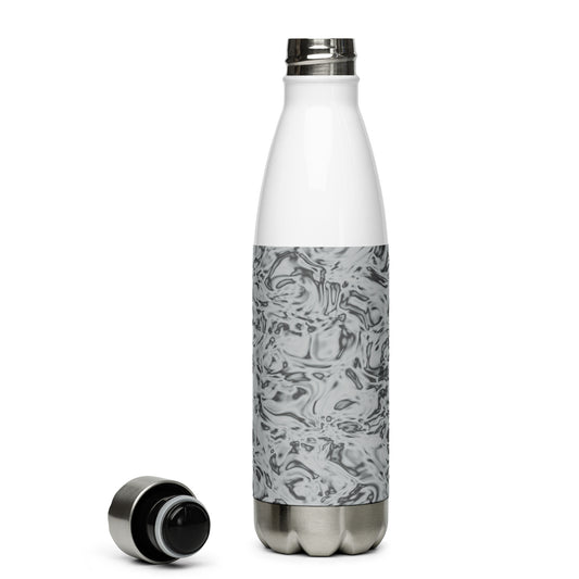 Rorschach White, Stainless Steel Water Bottle