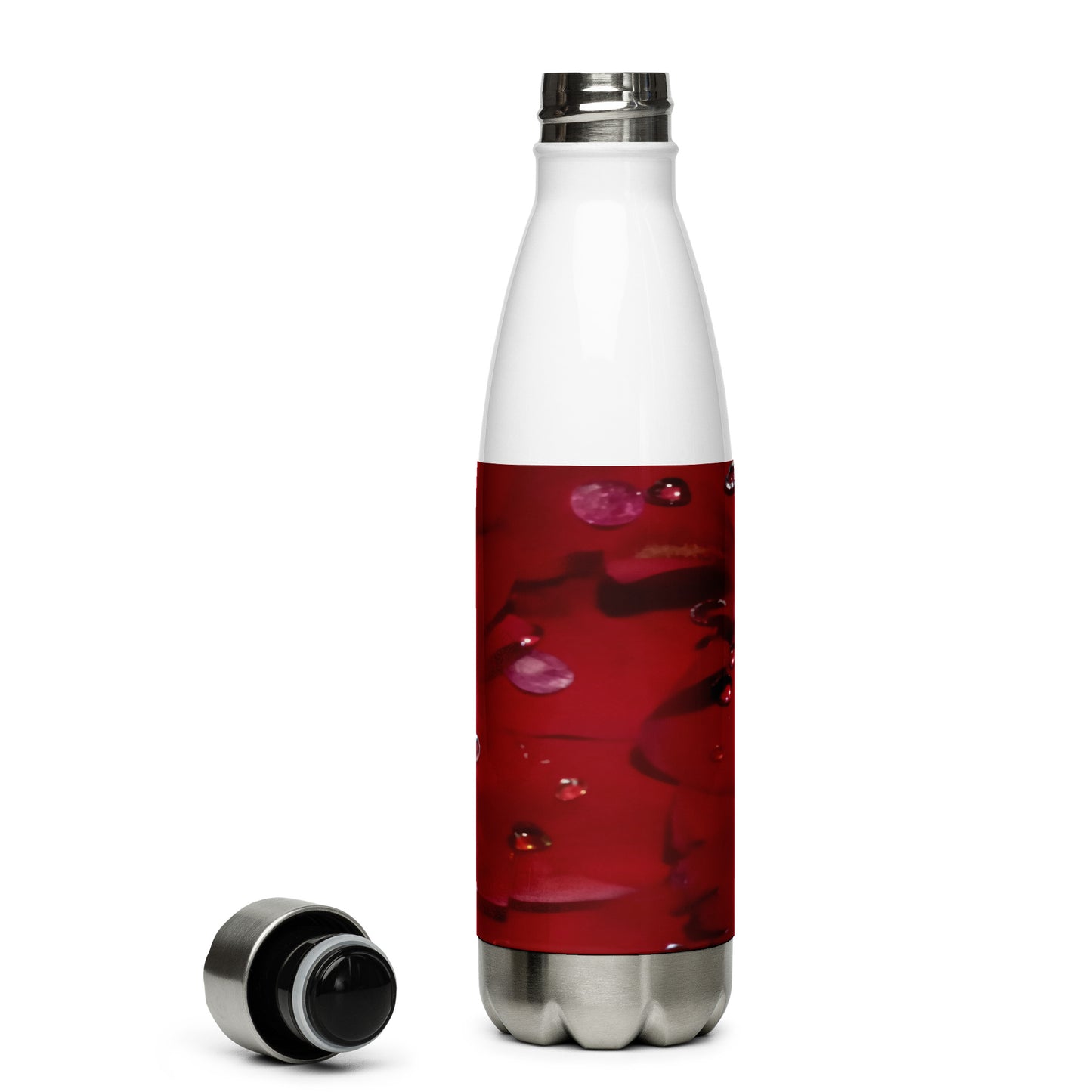 Jeweled Rose Stainless Steel Water Bottle