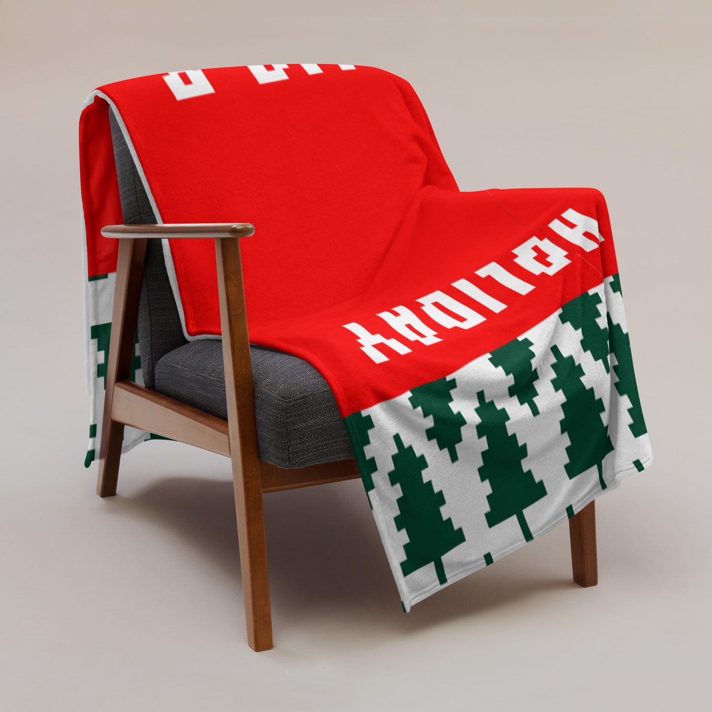 8-Bit Holiday Throw Blanket